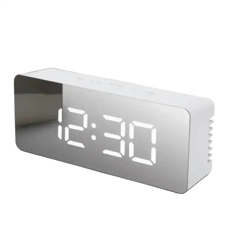 LED Mirror Alarm Clock with Temperature & Smart Night Light (available in 2 shapes) – view 7