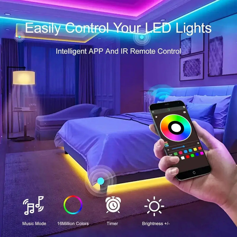 Habicare Smart LED Strip Lights with App & Music Sync Smart LED Strip Lights with App & Music Sync