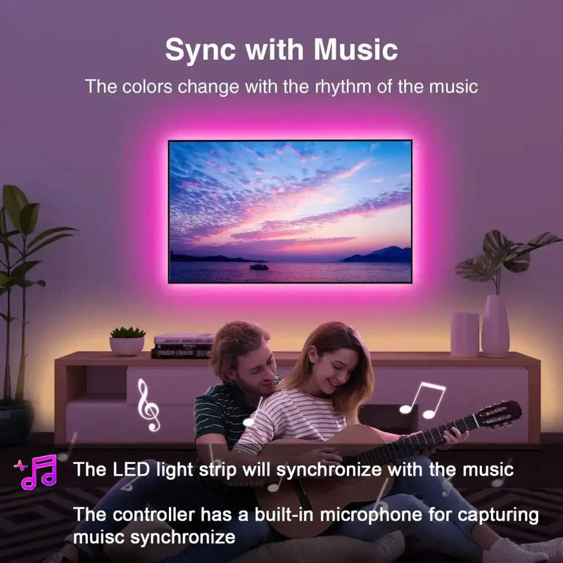 Habicare Smart LED Strip Lights with App & Music Sync Smart LED Strip Lights with App & Music Sync