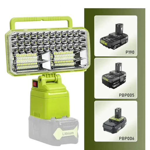 Cordless 4200LM LED Work Light Compatible with 18V Battery, USB & Type-C Floodlight Tool Only – view 2