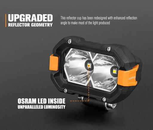 Lightfox 4inch LED Light Bar 1 Lux @ 393m IP68 4,600 Lumens – view 2