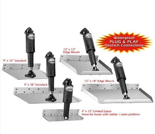 Lenco 12x12 Short Ram Trim Tab Kit LED For Boats Oil-Free Instant Response Marine-Grade – view 1