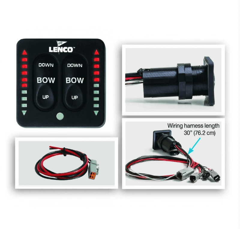 Lenco 9x12 Trim Tab Kit Short Ram LED Boaters Smoother Ride – view 1