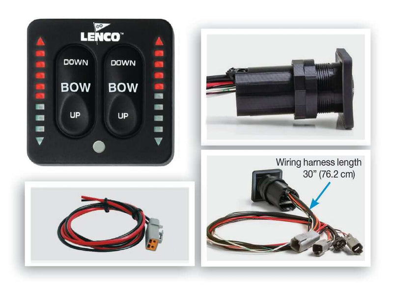 Lenco Lenco Trim Tabs Lenco LED Up Down Switch Panel for Trim Tabs Boaters Pro Lenco LED Up Down Switch Panel For Trim Tabs