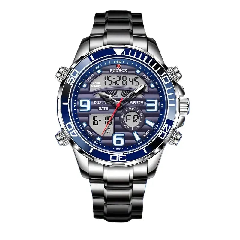 LIGE Men's Dual Display Watch – Stainless Steel Quartz (6 models available) – view 2