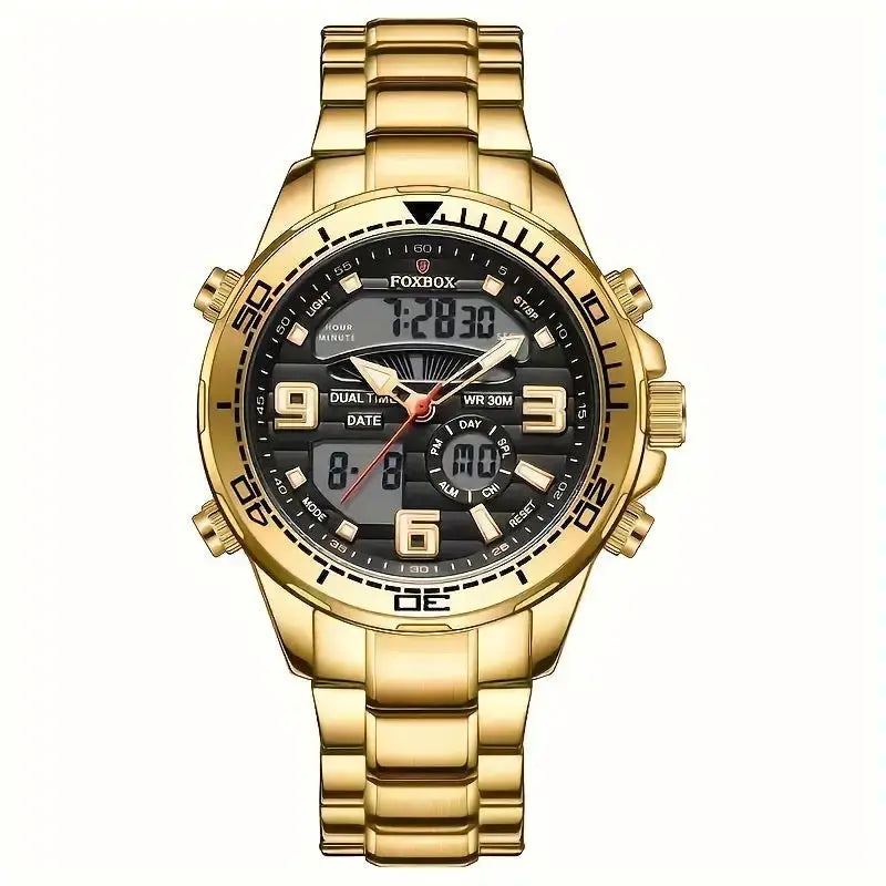 LIGE Men's Dual Display Watch – Stainless Steel Quartz (6 models available) – view 13