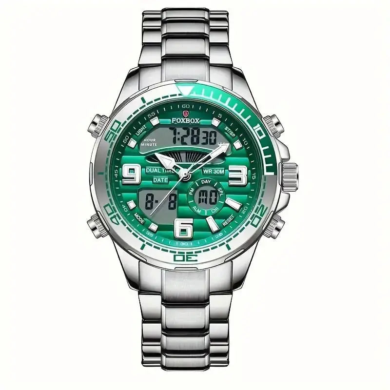 LIGE Men's Dual Display Watch – Stainless Steel Quartz (6 models available) – view 12