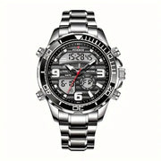 LIGE Men's Dual Display Watch – Stainless Steel Quartz (6 models available) – view 8
