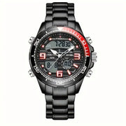 LIGE Men's Dual Display Watch – Stainless Steel Quartz (6 models available) – view 11