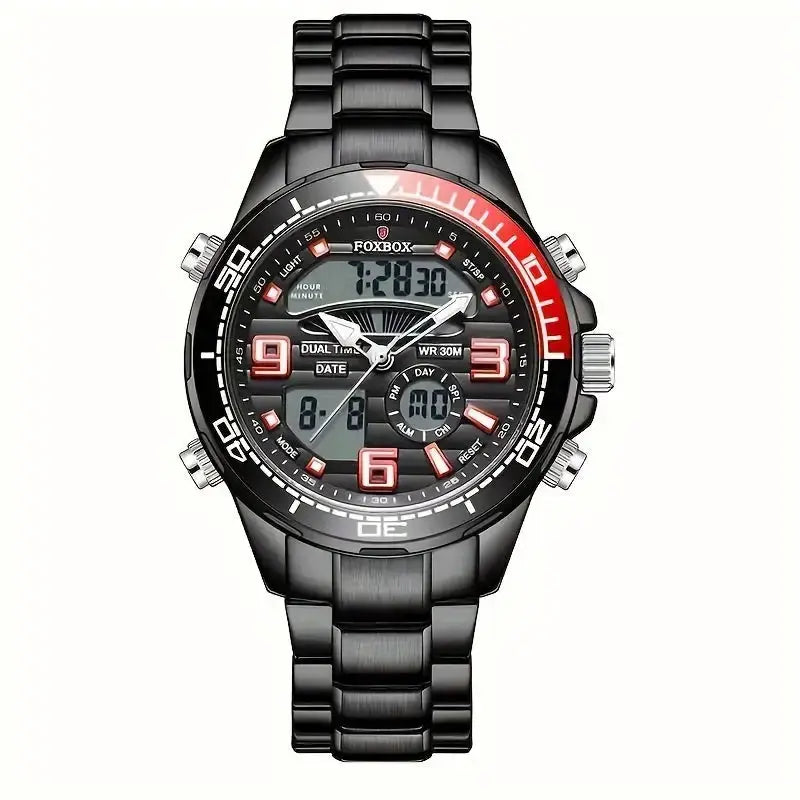 LIGE Men's Dual Display Watch – Stainless Steel Quartz (6 models available) – view 11