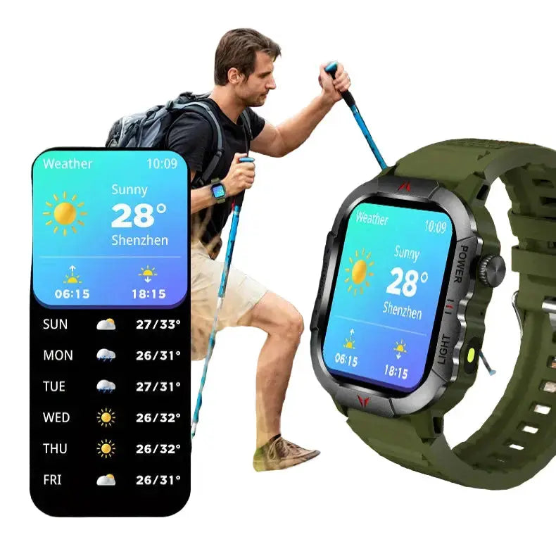 LIGE Men's Smartwatch – 2.01" Large Screen with Flashlight, Weather Alerts – view 3