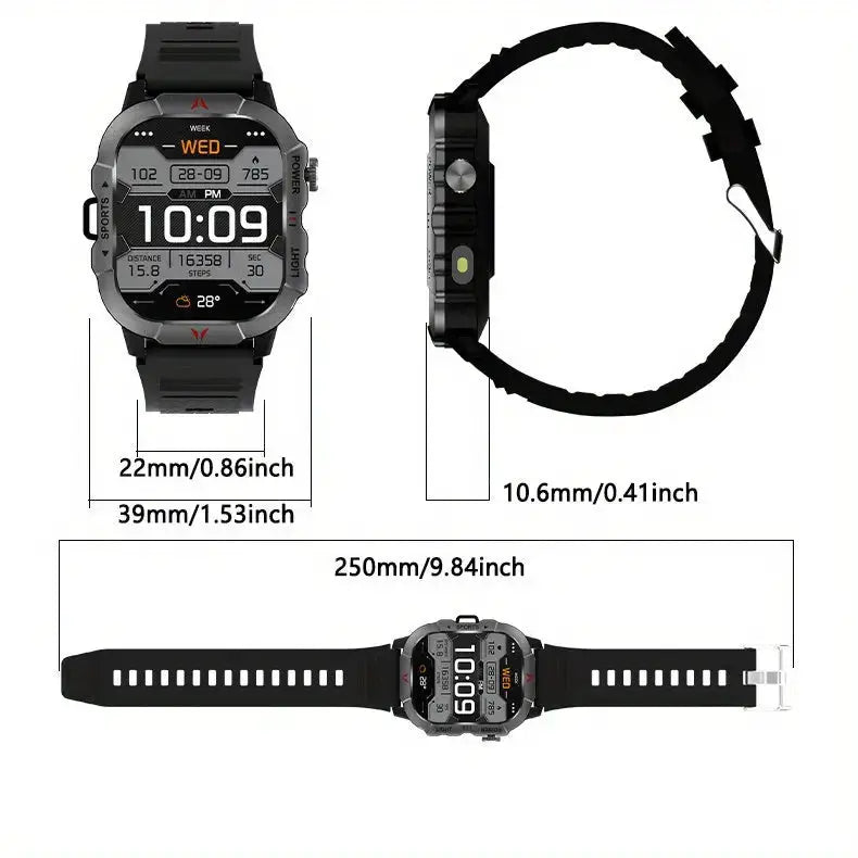 LIGE Men's Smartwatch – 2.01" Large Screen with Flashlight, Weather Alerts – view 6