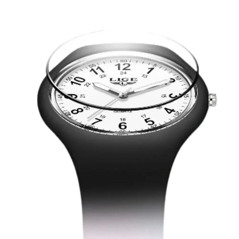 LIGE Minimalist Silicone Quartz Watch – Unisex Design (Available in Multiple Colour Combinations) – view 8