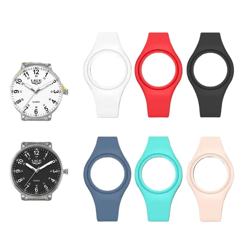 LIGE Minimalist Silicone Quartz Watch – Unisex Design (Available in Multiple Colour Combinations) – view 2