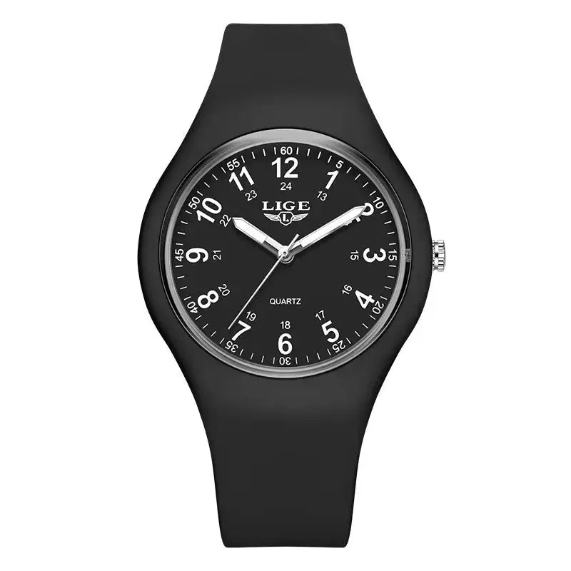 LIGE Minimalist Silicone Quartz Watch – Unisex Design (Available in Multiple Colour Combinations) – view 40