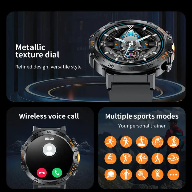 LIGE Outdoor Smartwatch – HD Screen, LED Flashlight, 290mAh Battery (6 types available) – view 7