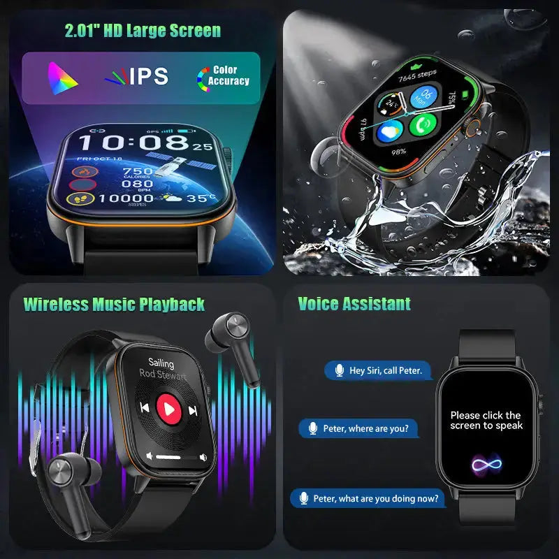 LIGE Outdoor Smartwatch – Large Screen with Compass & Music (10 different styles available) – view 9