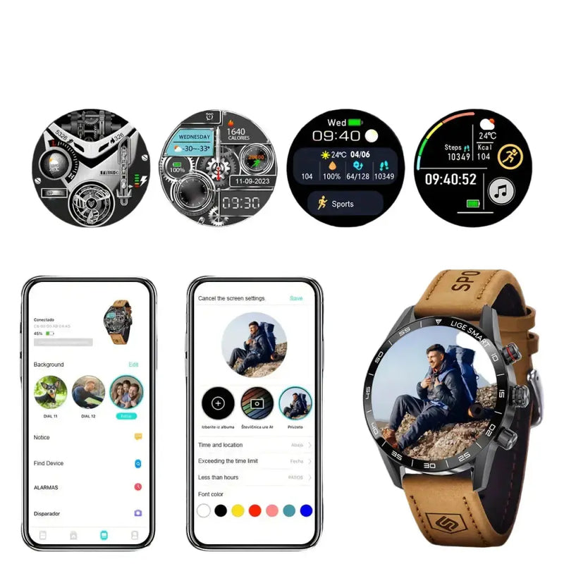 LIGE Smart Watch – Full Touch Screen with Wireless Calls (4 different types available) – view 4