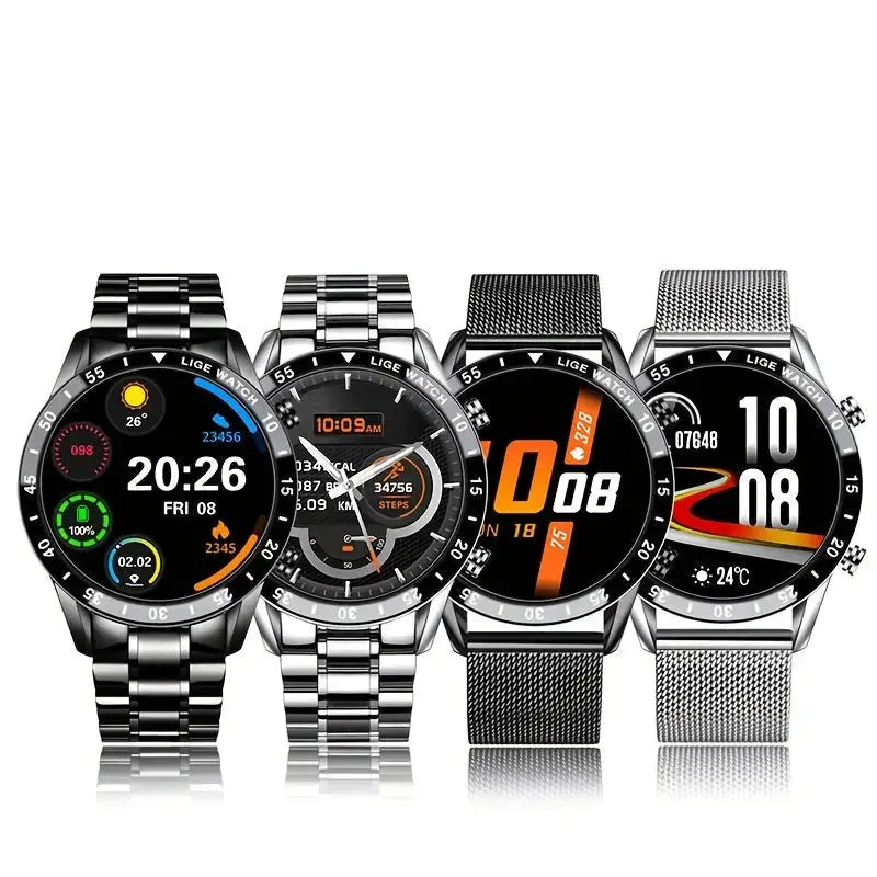 LIGE Smartwatch – Full Touchscreen with Call Management (4 types available) – view 1