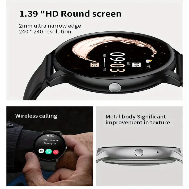 LIGE Smartwatch – Multi-Colour Silicone Strap (11 colours available) – view 3
