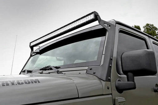 Rough Country Upper Windshield Light Bar Mount For Jeep Wrangler JK 2007 2018 – view 2