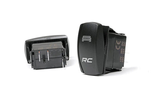 Rocker Switch 2x1 With Logo Blue Backlight for Vehicle Lighting