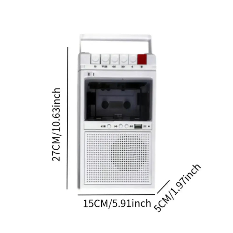 Lightweight Cassette Player with Stereo Speakers (available in Black & White) – view 6