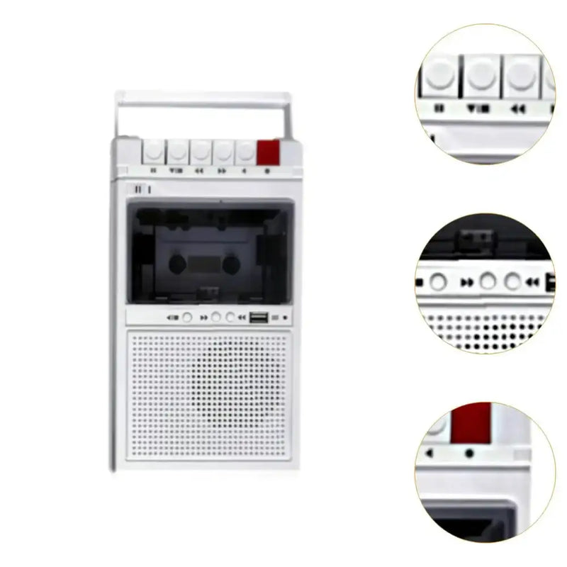Lightweight Cassette Player with Stereo Speakers (available in Black & White) – view 5