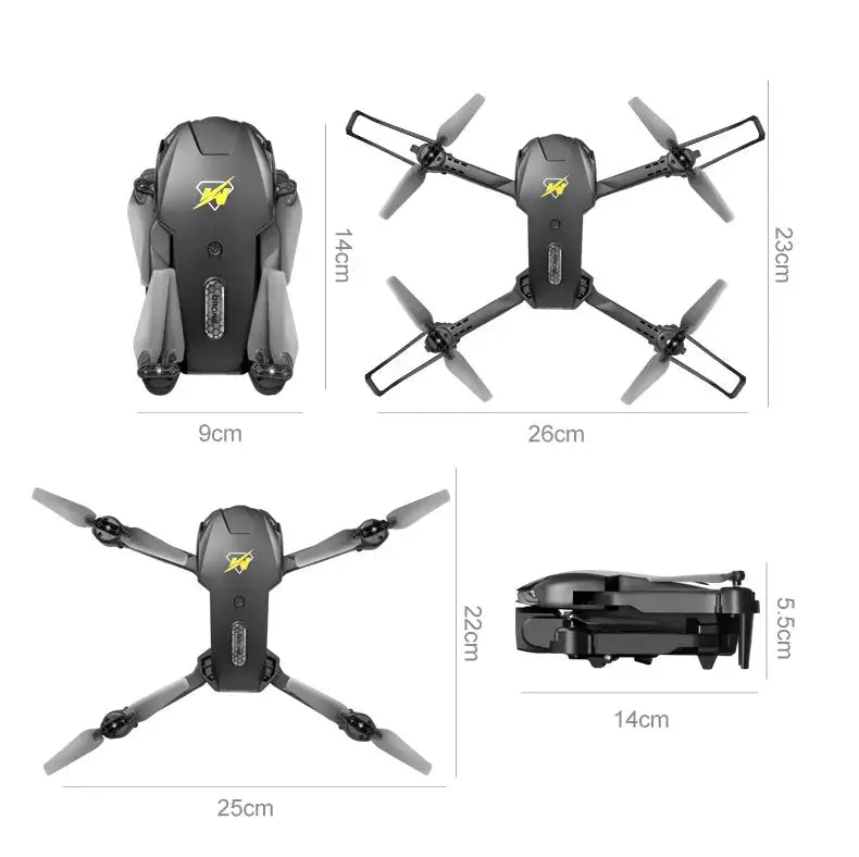 UAV Three Camera HD Drone - Optical Flow Positioning with Obstacle Avoidance | Orange & Black – view 13