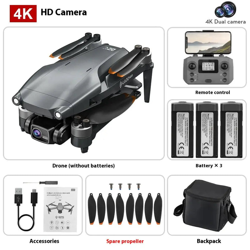 L600 PRO MAX Drone - 4K HD Camera with GPS Smart Return & Laser Obstacle Avoidance | Aerial Photography – view 4