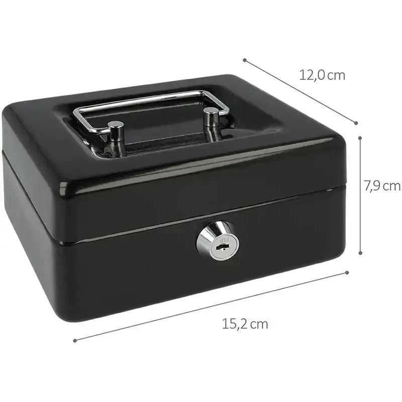Habicare HBC Lockable Metal Cash Box Habicare Lockable Metal Cash Box with Key