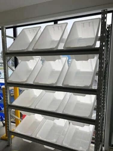 Actionoutdoors East Heavy Duty Longspan Storage Unit With 12x52L Bins For Workshop And Garage Organization