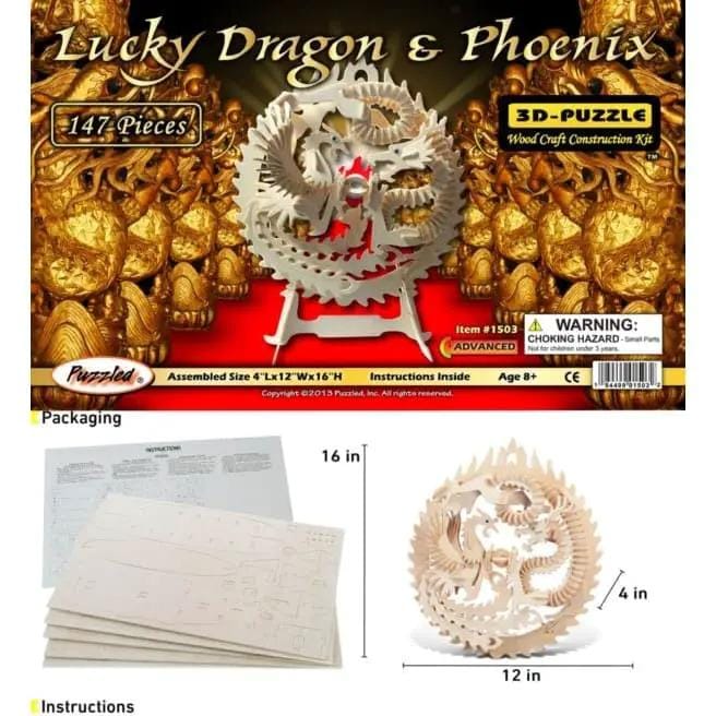 9eight5 3D Puzzle Lucky Dragon & Phoenix Lucky Dragon & Phoenix