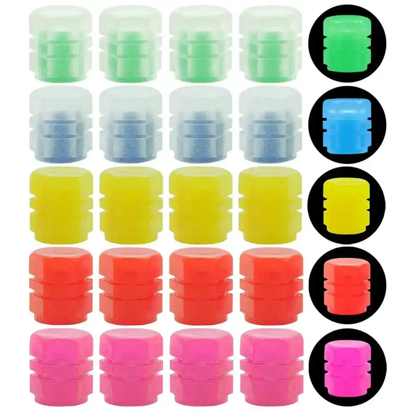 Habicare HBC Luminous Fluorescent Tire Valve Caps Luminous Fluorescent Tire Valve Caps