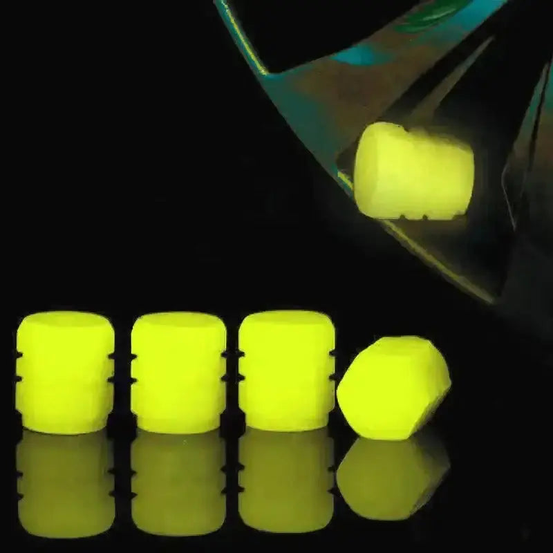Habicare HBC Luminous Fluorescent Tire Valve Caps Luminous Fluorescent Tire Valve Caps