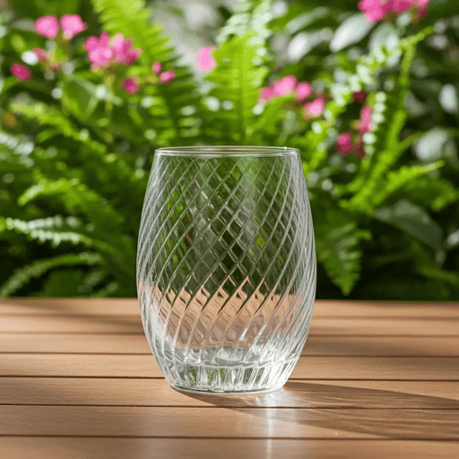 Nest & Stem Homewares Tumblers Frankly Cotton Clear Diagonal Textured Toughened Glass Tumbler 330ml Frankly Cotton Clear Diagonal Textured Toughened Glass Tumbler 330ml