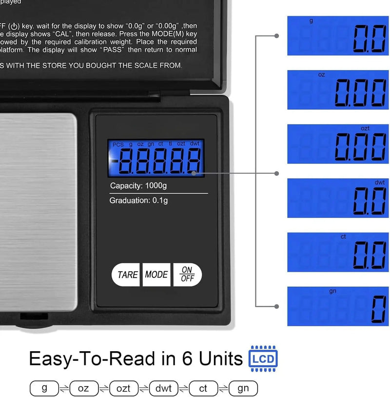 salelink.co.nz Unbranded Digital Pocket Scale 1kg/0.1g Digital Pocket Scale 1kg/0.1g | Action Outdoors NZ