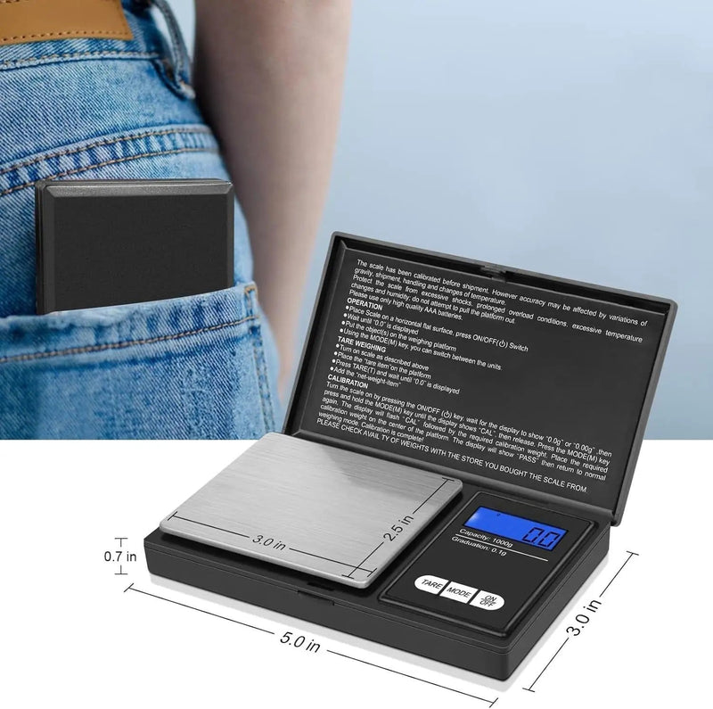 salelink.co.nz Unbranded Digital Pocket Scale 1kg/0.1g Digital Pocket Scale 1kg/0.1g | Action Outdoors NZ