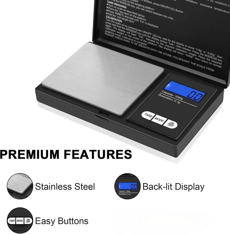 salelink.co.nz Unbranded Digital Pocket Scale 1kg/0.1g Digital Pocket Scale 1kg/0.1g | Action Outdoors NZ
