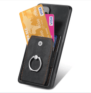techplus Magnetic Card Holder with Ring – Black Magnetic Card Holder with Ring – Black | NZ