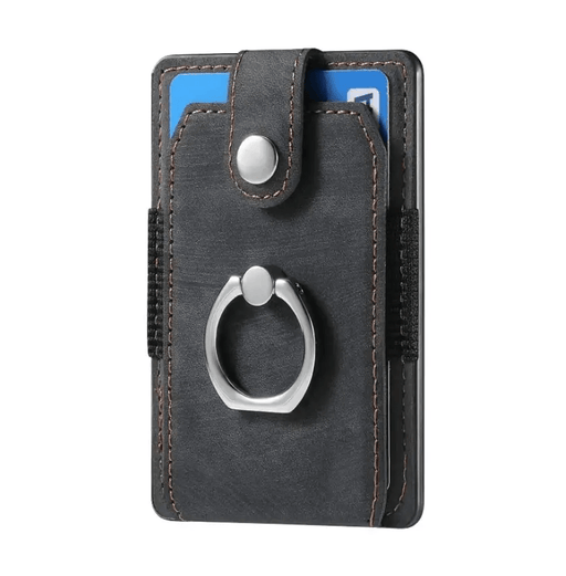 techplus Magnetic Card Holder with Ring – Black Magnetic Card Holder with Ring – Black | NZ