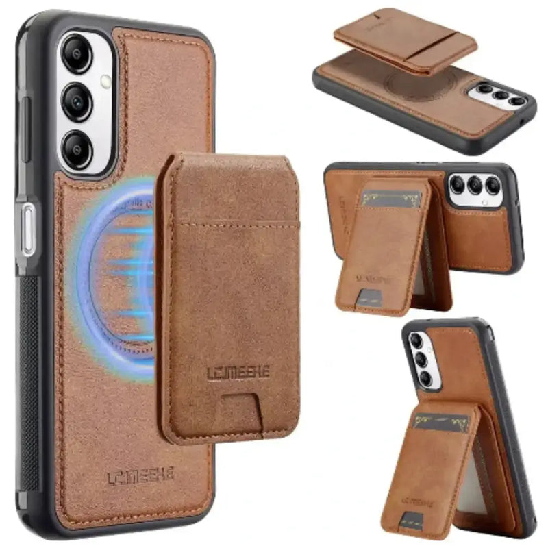 Habicare 9eight5 Leather Wallet Case for Samsung S/A Series (Brown) Leather Wallet Case for Samsung S/A Series (Brown)