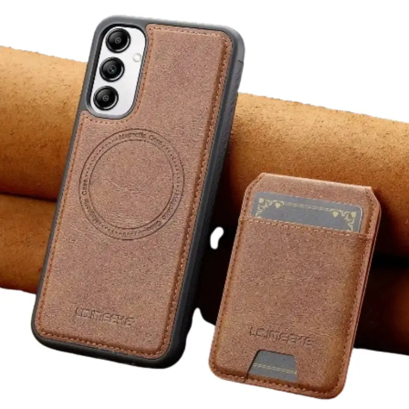 Habicare 9eight5 Leather Wallet Case for Samsung S/A Series (Brown) Leather Wallet Case for Samsung S/A Series (Brown)