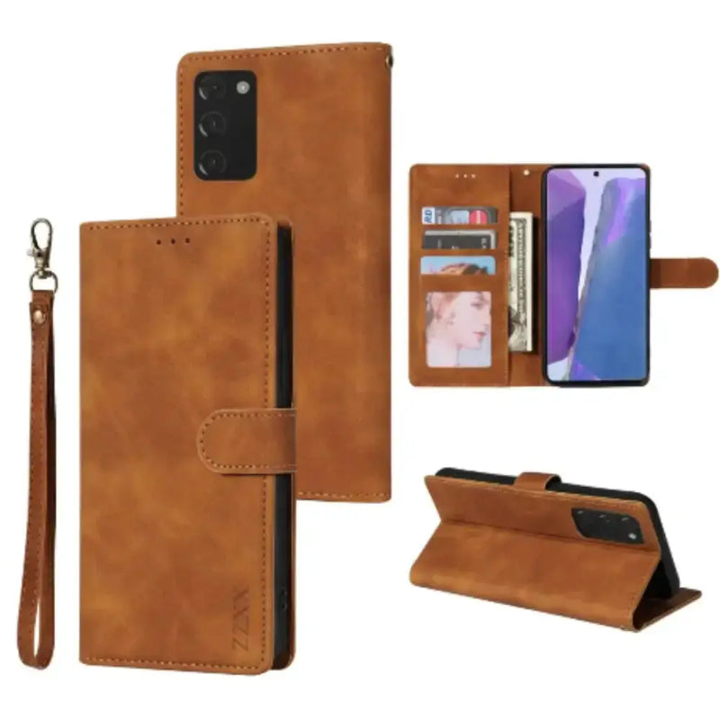 Habicare 9eight5 Wallet Case for Samsung Galaxy (Brown) Wallet Case for Samsung Galaxy (Brown)