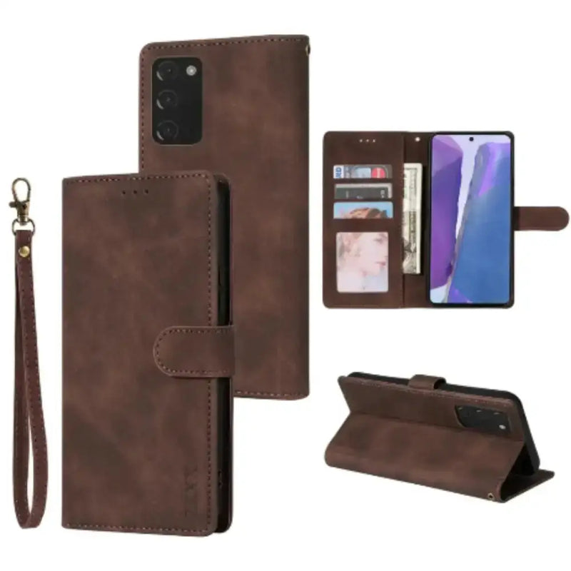 Wallet Case for Samsung S25/S24/Note/A Series (Coffee) – view 1