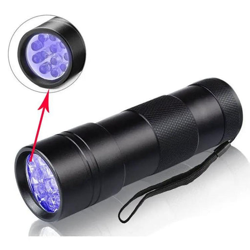 UV Ultraviolet Torch Flashlight, 12 LED Handheld Portable – view 1