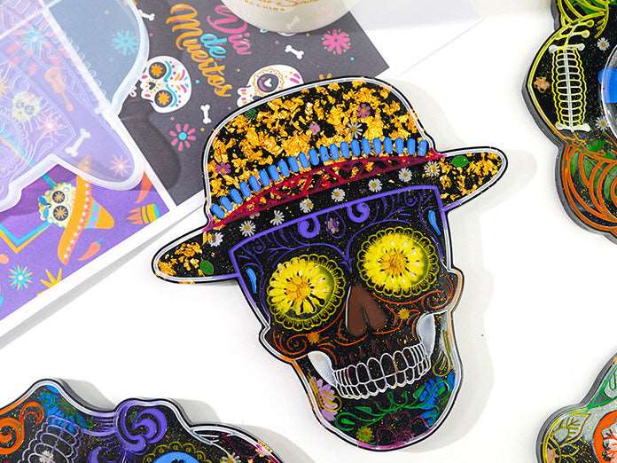 Resin Art NZ Moulds Coaster Moulds - Skull Coaster Moulds - Skull | NZ