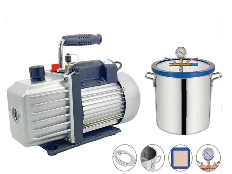 7L Degassing Vacuum Chamber Pump Remove Air/Bubble From Resin And Silicone Systems – view 1