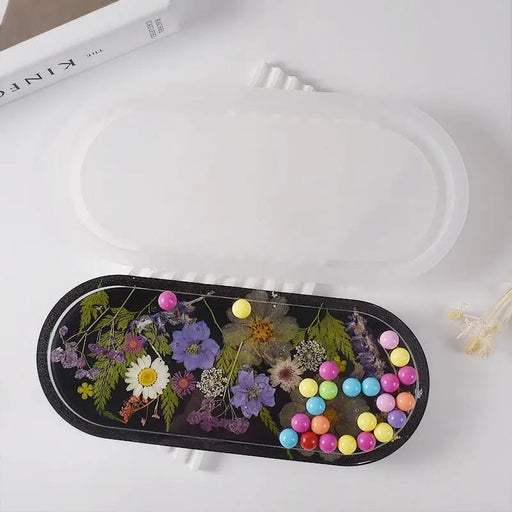 Plate Moulds - Large Tray Resin Mould, Craft Jewelry Making Tools Epoxy Mould Resin Mould Silicone Mould (Oval) – view 1