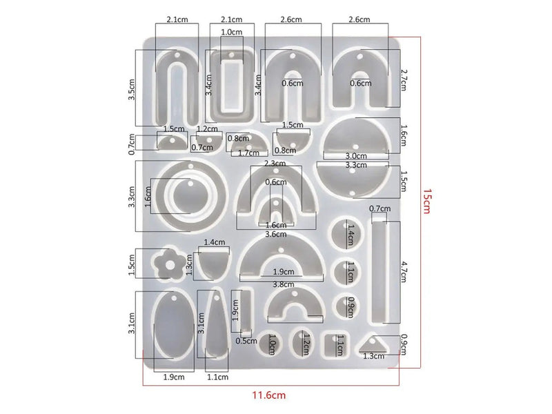 DIY Silicone Resin Moulds Earrings Pendant Epoxy Casting Moulds - 20 – view 2